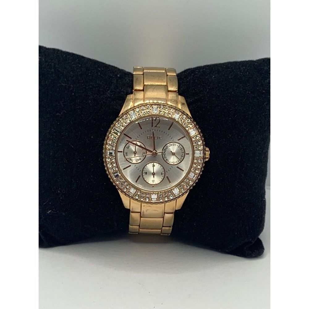 Relic ZR15714 Women's Stainless Steel Analog Rose Gold Dial Quartz Watch JD342